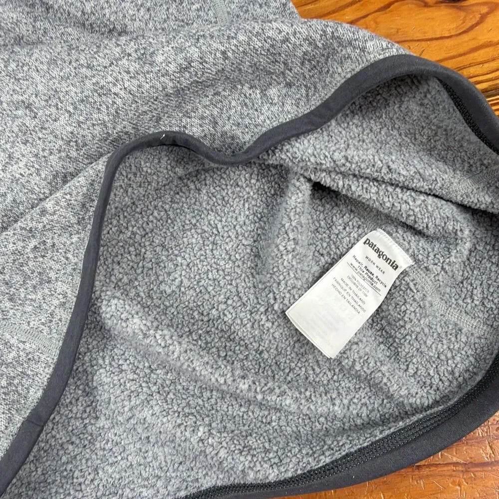 Patagonia Better Sweater Men's 1/4 Zip Fleece Pullover NICKEL / FORGE GREY S